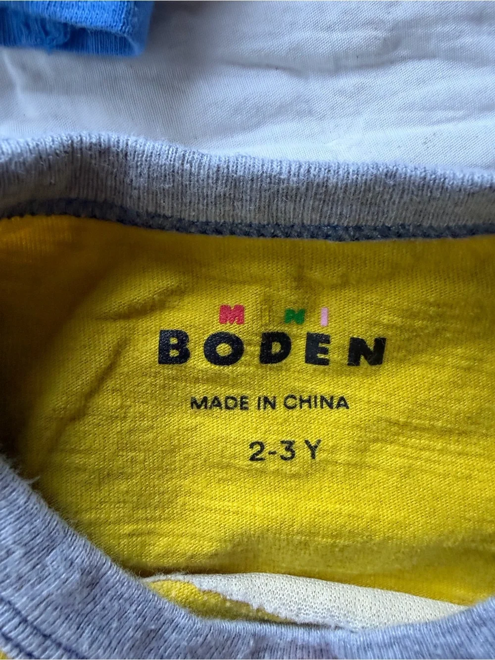 Mini Boden Blue Long-Sleeve Pocket Tee & Yellow Star Raglan Top
